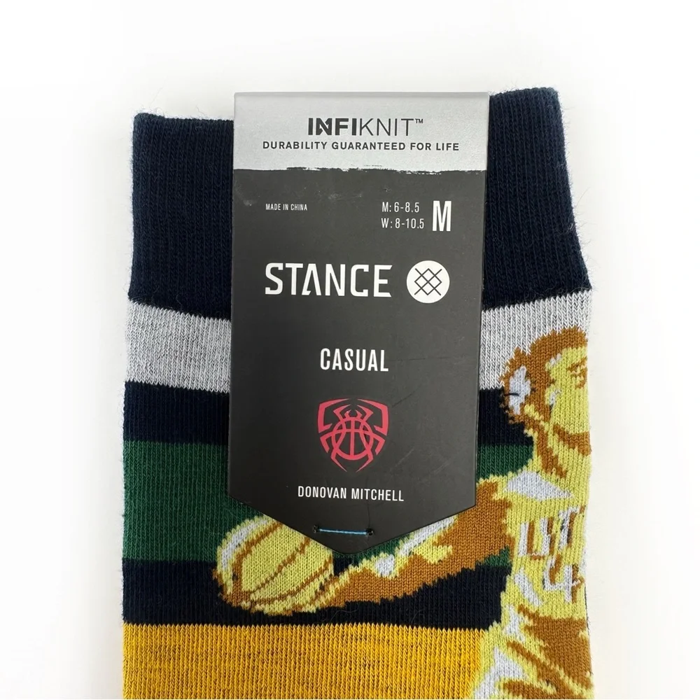 Stance Donovan Mitchell Spida Dunk Crew Socks Medium Mens Womens NBA Fan Gift